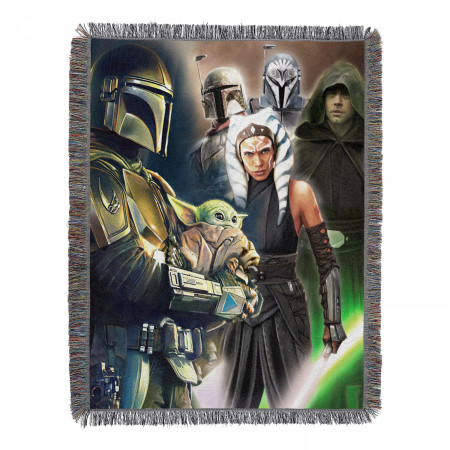 Star Wars The Mandalorian Forceful Allies Tapestry Throw Blanket 48"x60"